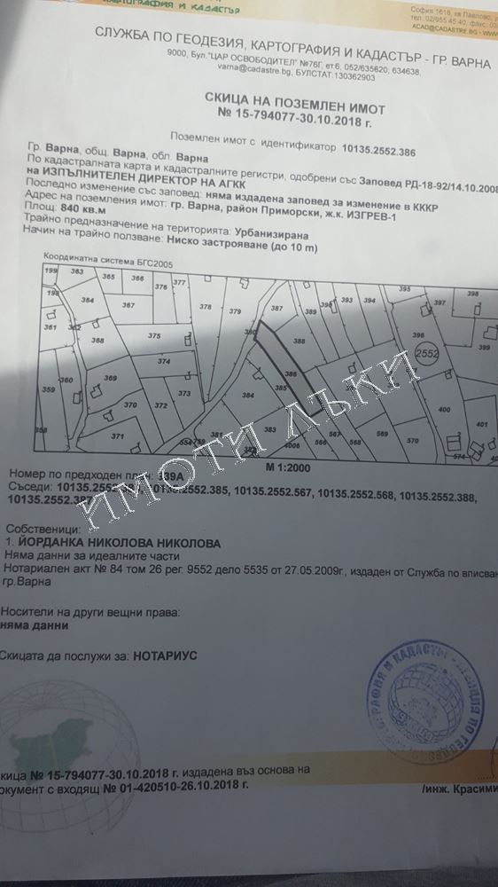 Парцел , Изгрев, Варна